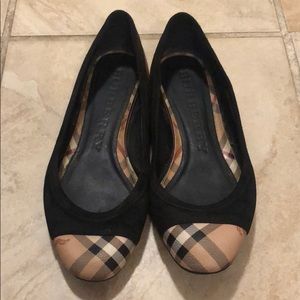 BURBERRY suede ballet flats size 7M